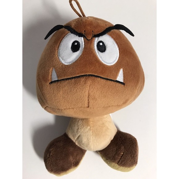 Super Mario Bros Nintendo Goomba 8” Plush Mushroom Stuffed Toy Brown Licensed - Picture 10 of 10